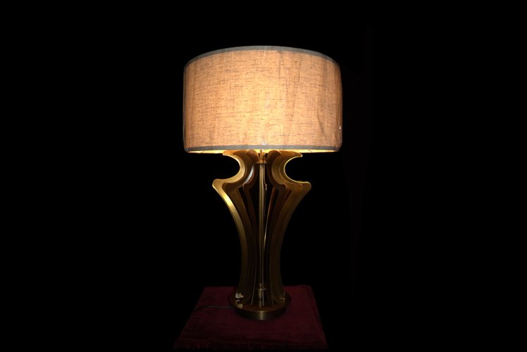 elegant glass table lamps for living room decorative copper material