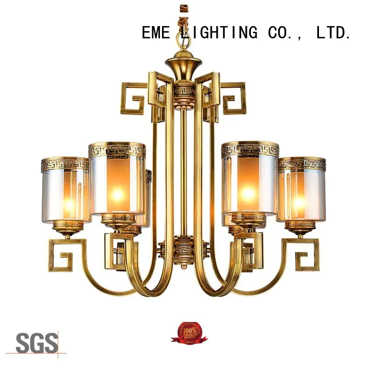 EME LIGHTING high-end antique brass 5 light chandelier European for big lobby