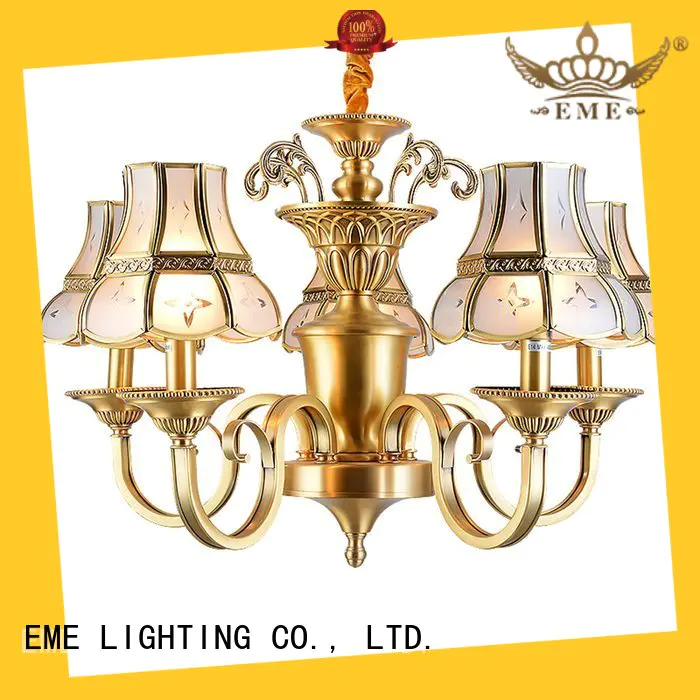 EME LIGHTING modern antique brass 5 light chandelier European for big lobby