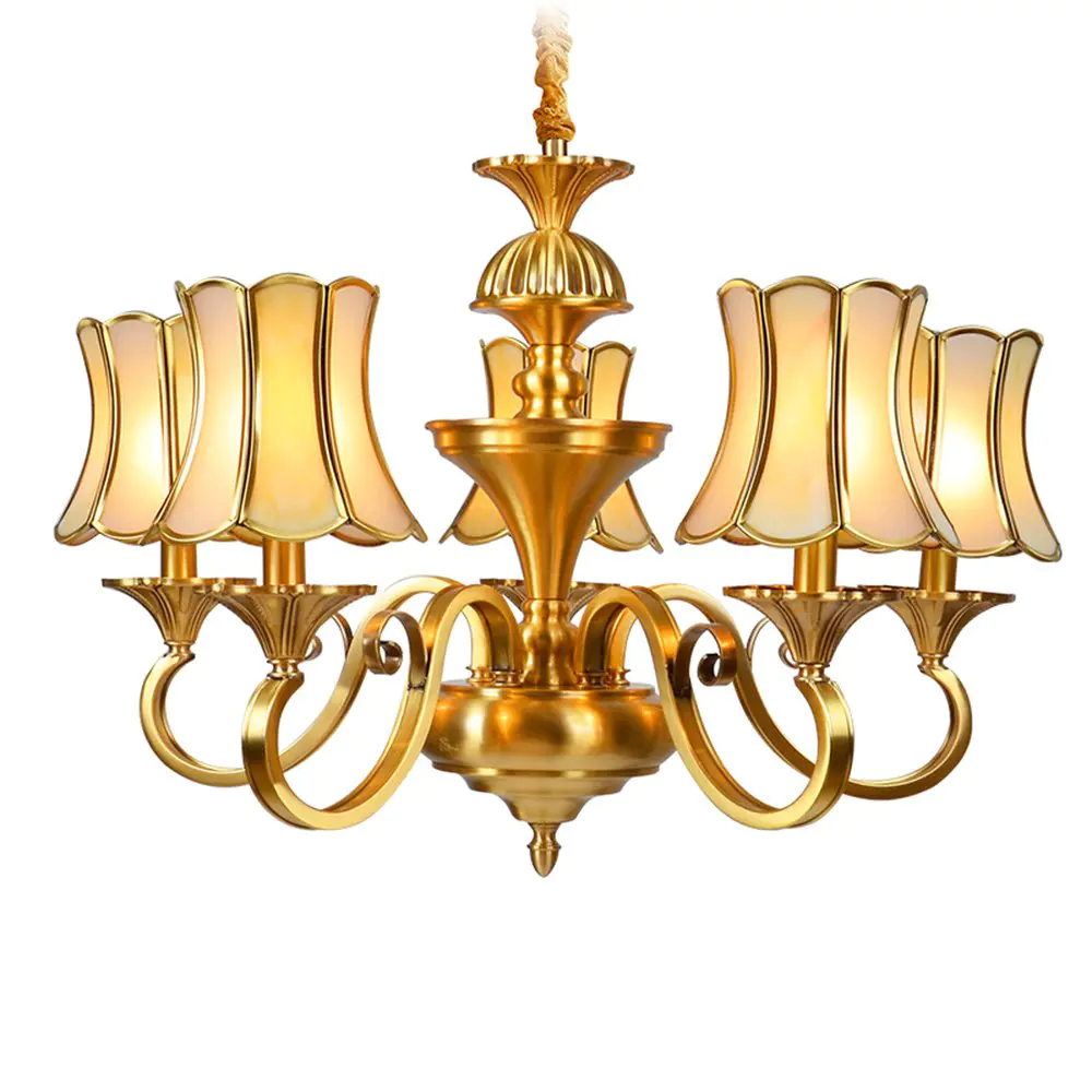 4 Lights American Brass Chandeliers  (EAD-14009-5)