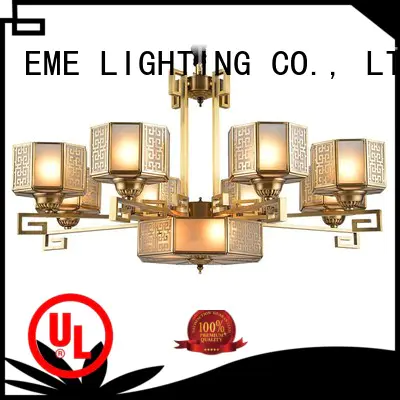 EME LIGHTING american style brushed brass chandelier residential for big lobby