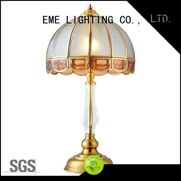 EME LIGHTING Brand western vintage living custom chrome and glass table lamps