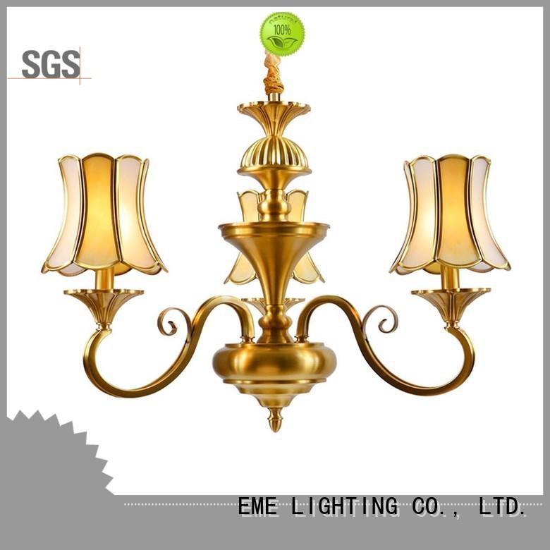 Wholesale light big antique brass chandelier EME LIGHTING Brand