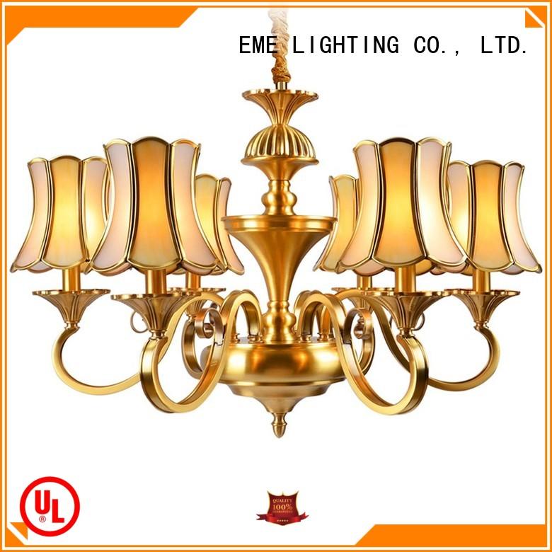 lighting big antique brass chandelier vintage EME LIGHTING Brand