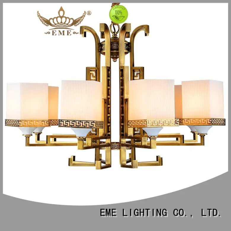 EME LIGHTING Brand EME european dinging cylinder antique brass chandelier