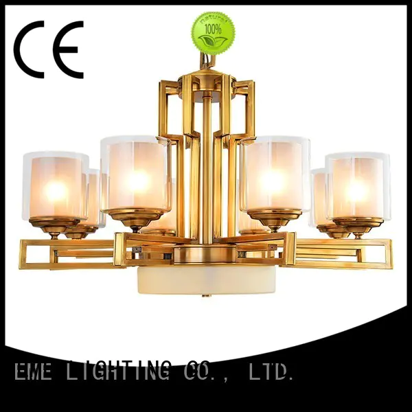 Custom moroccan chinese antique brass chandelier EME LIGHTING cylinder