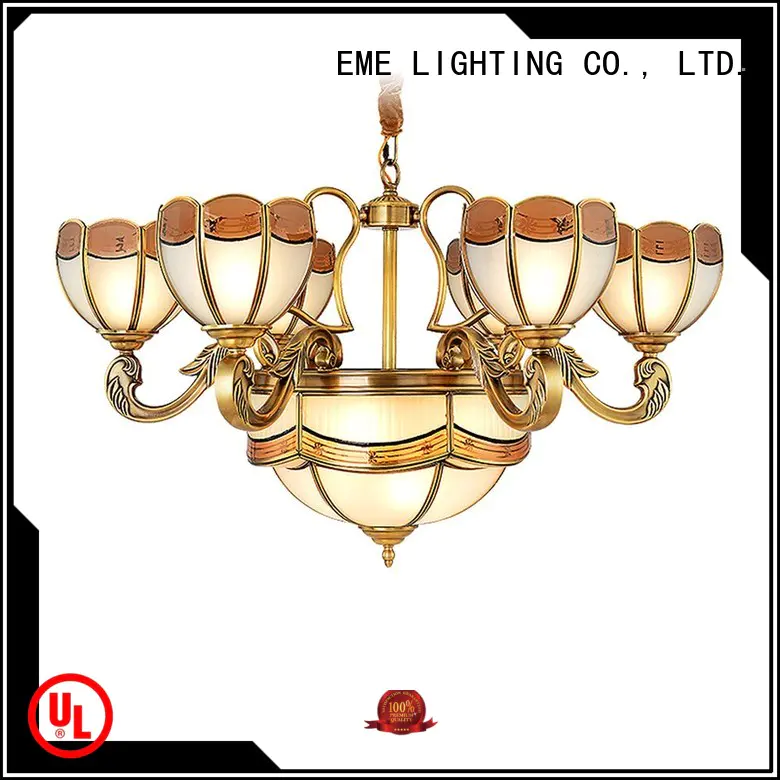 elegant luxury hanging OEM antique brass chandelier EME LIGHTING
