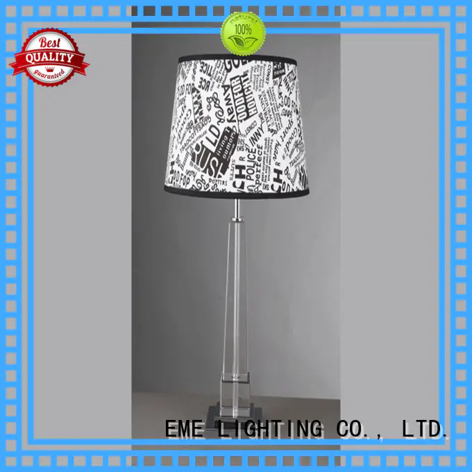 contemporary chrome and glass table lamps factory price for bedroom