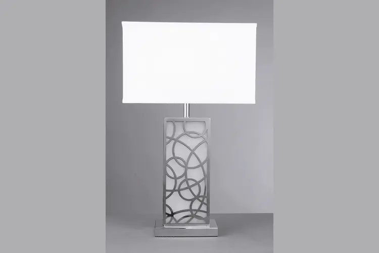 Fancy White Table Lamp (EMT-052)