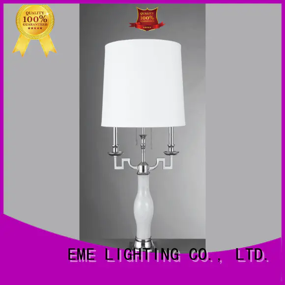 EME LIGHTING decorative chrome and glass table lamps factory price for bedroom