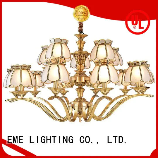 concise 10 light brass chandelier traditional for home EME LIGHTING