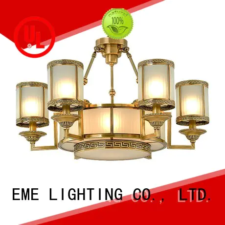 EME LIGHTING glass hanging antique copper pendant light traditional for dining room