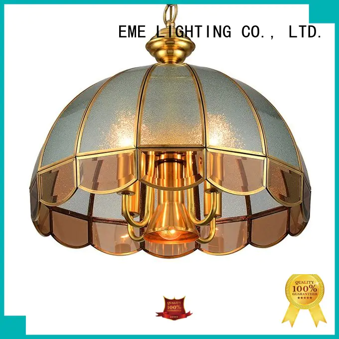 EME LIGHTING glass hanging brushed brass chandelier European