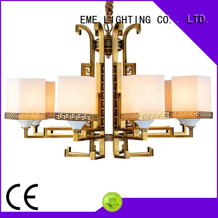 copper polished brass chandelier residential for dining room EME LIGHTING