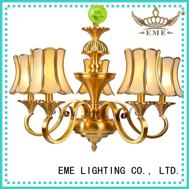 copper vintage brass chandelier traditional for big lobby EME LIGHTING