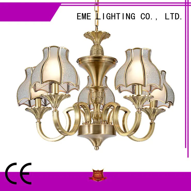 copper polished brass chandelier round for dining room EME LIGHTING