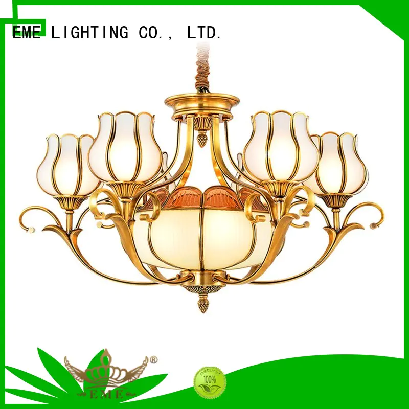 EME LIGHTING decorative brushed brass chandelier European for big lobby