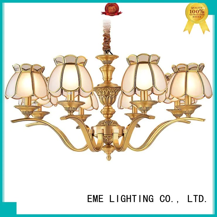 copper chandelier over dining table European for home EME LIGHTING