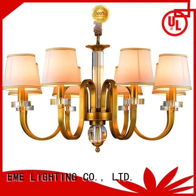 EME LIGHTING copper brushed brass chandelier vintage for big lobby