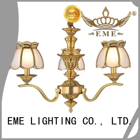 EME LIGHTING concise 3 light brass chandelier residential for dining room