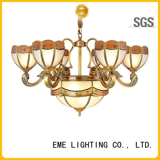 gold brass chandeliers american style for big lobby EME LIGHTING