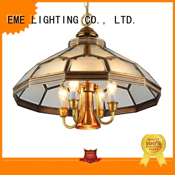 EME LIGHTING antique 3 light brass chandelier copper for home