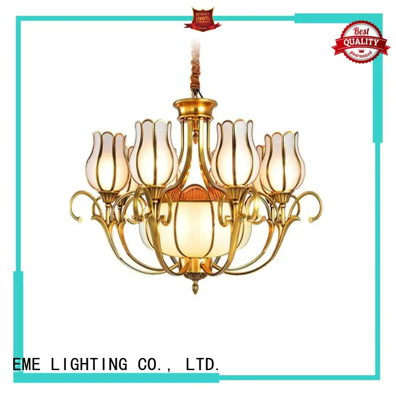 antique brass 5 light chandelier american style for big lobby EME LIGHTING