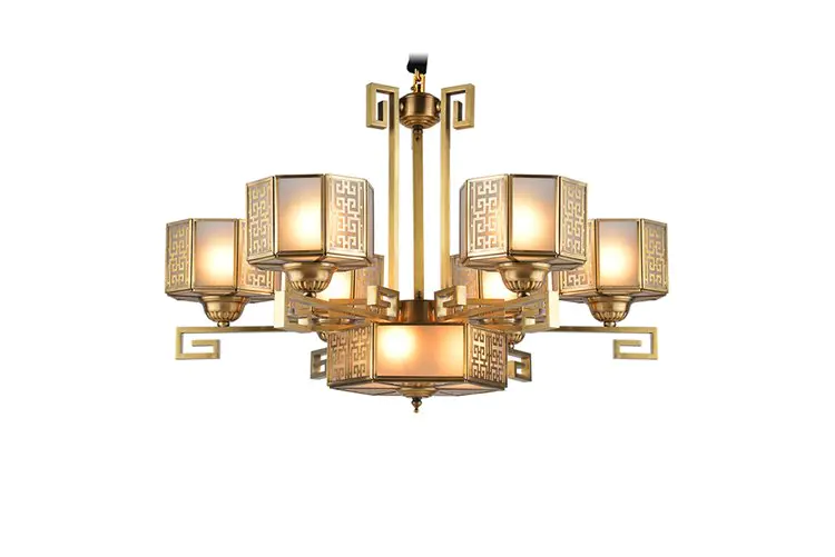Hot antique antique brass chandelier led home EME LIGHTING Brand