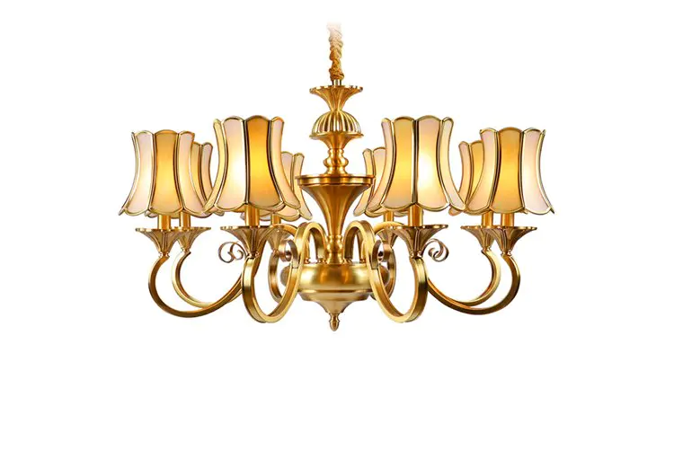 Custom home antique brass chandelier large EME LIGHTING