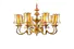 EME LIGHTING contemporary 3 light brass chandelier copper for home