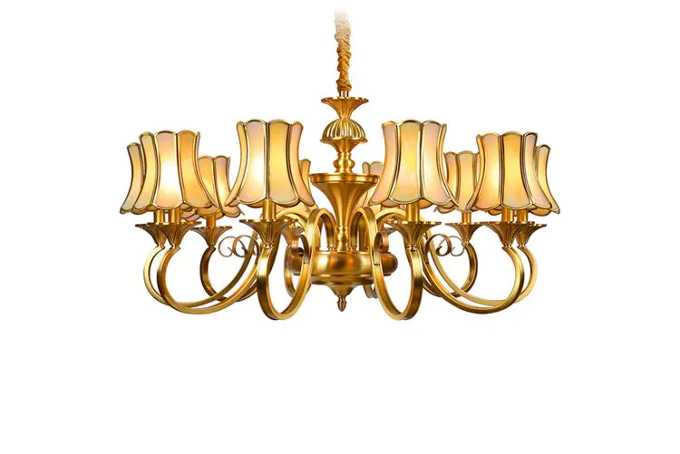 modern solid brass chandelier large European for big lobby