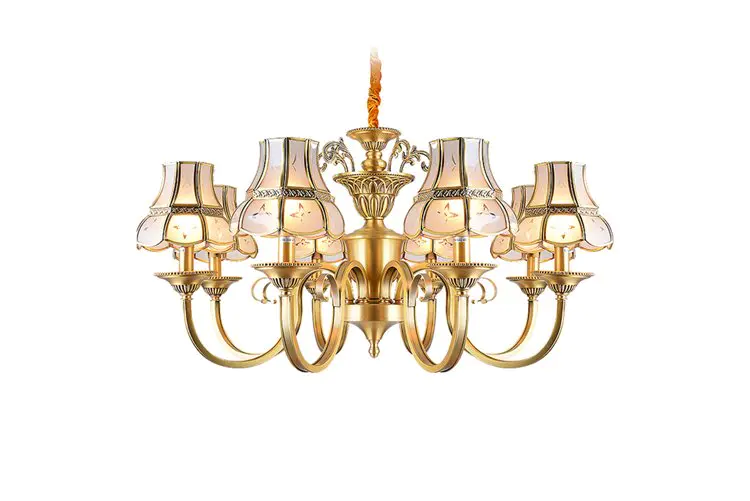 country concise antique brass chandelier big EME LIGHTING Brand company