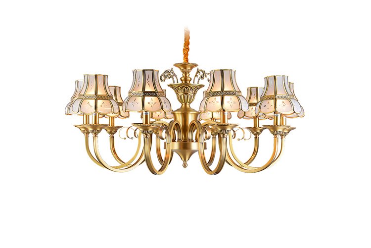 concise bronze crystal chandelier large residential-1