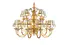 EME LIGHTING large brushed brass chandelier round for home