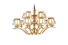 EME LIGHTING antique bronze crystal chandelier vintage