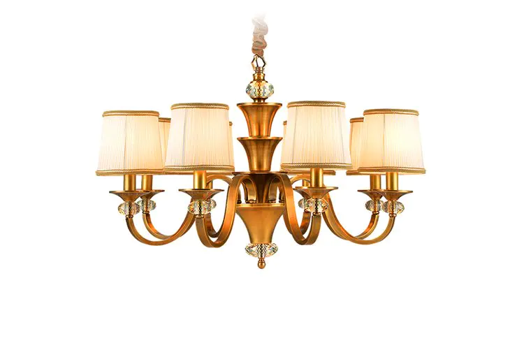 concise 3 light brass chandelier European EME LIGHTING