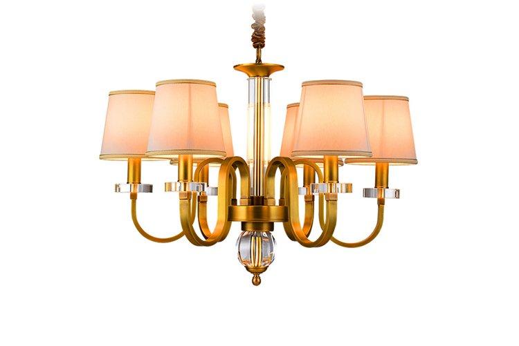 modern brushed brass chandelier large European for home