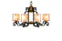 EME LIGHTING luxury 10 light brass chandelier glass hanging
