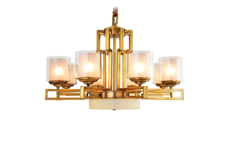 concise bronze crystal chandelier vintage