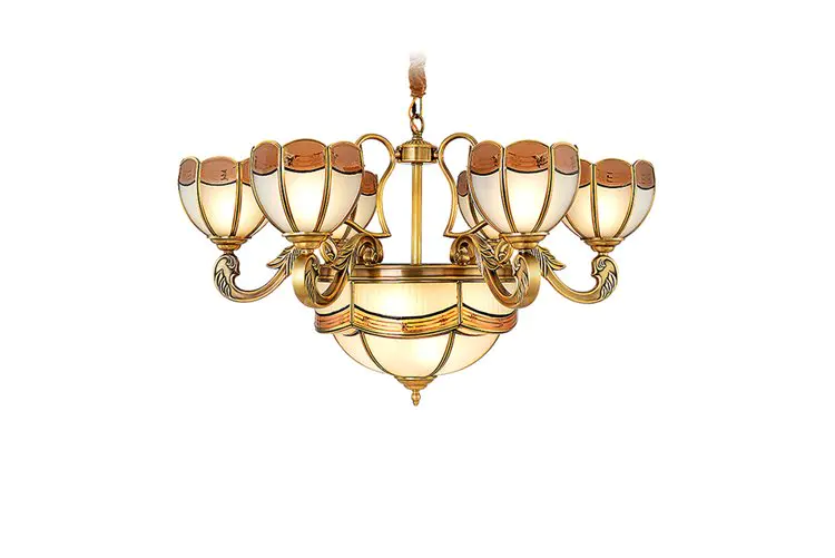 gold brass chandeliers american style for big lobby EME LIGHTING