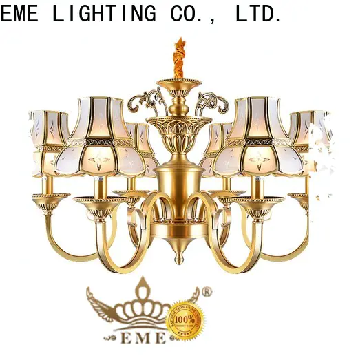 luxury vintage brass chandelier glass hanging residential for big lobby