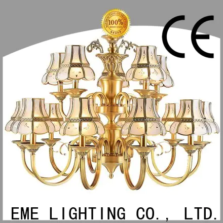 EME LIGHTING large brushed brass chandelier round for home