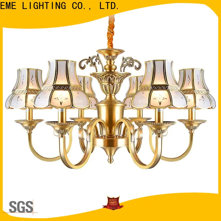 EME LIGHTING decorative brushed brass chandelier vintage for big lobby