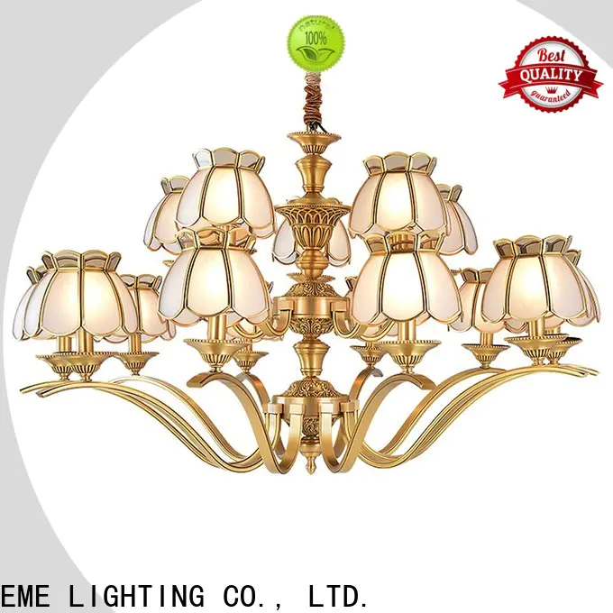 EME LIGHTING antique bronze crystal chandelier vintage