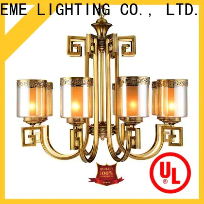 EME LIGHTING concise vintage brass chandelier residential for big lobby
