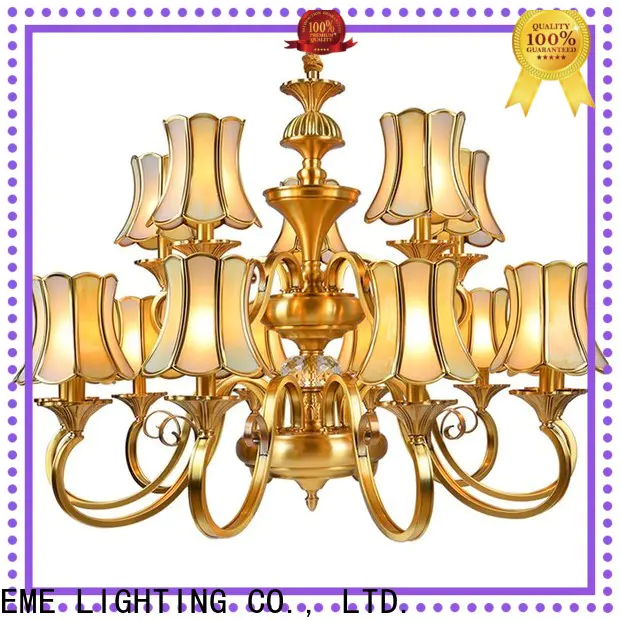 EME LIGHTING copper bronze crystal chandelier vintage for big lobby
