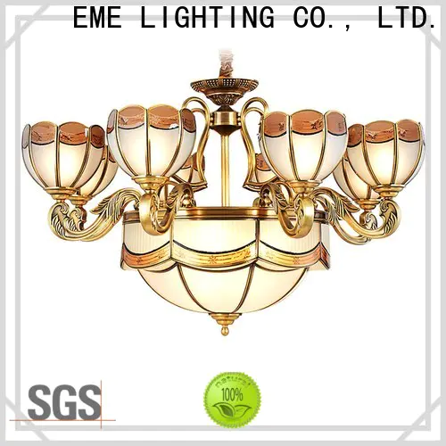 high-end bronze crystal chandelier glass hanging round
