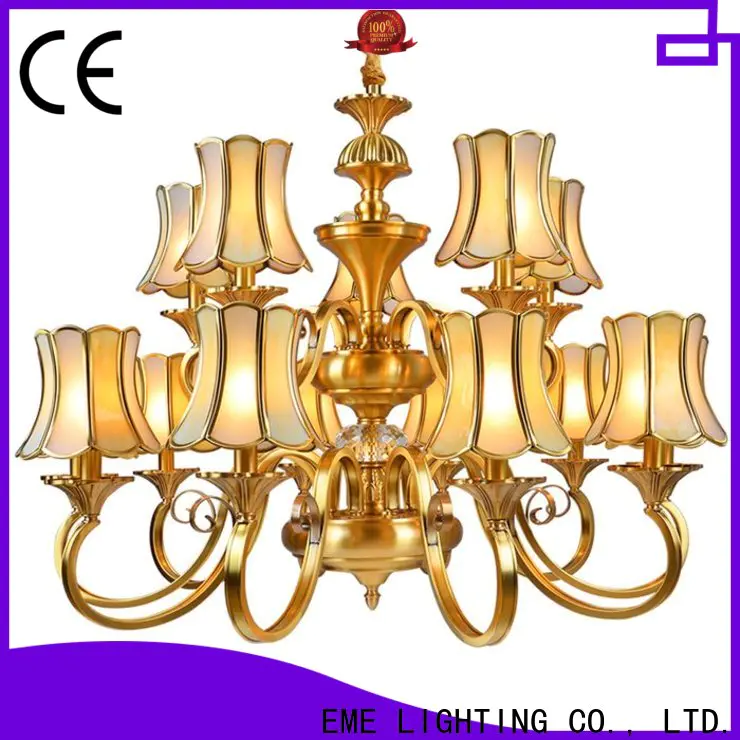 EME LIGHTING glass hanging modern brass chandelier European for dining room