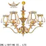 EME LIGHTING concise brushed brass chandelier vintage for big lobby
