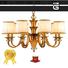 EME LIGHTING luxury brushed brass chandelier residential for dining room